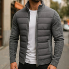 Logan | Men's Quilted Padded Jacket, Structured Everyday Jacket | Everlasting Boutique | Dark Grey
