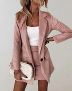 Lola | Women's Tailored Blazer and Mini Skirt Set, Two-Piece Suit | Everlasting Boutique