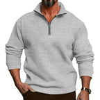 Lorenz | Men's Jumper with Zip, Lightweight Knit Jumper | Everlasting Boutique | Black