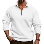 Lorenz | Men's Jumper with Zip, Lightweight Knit Jumper | Everlasting Boutique | Black