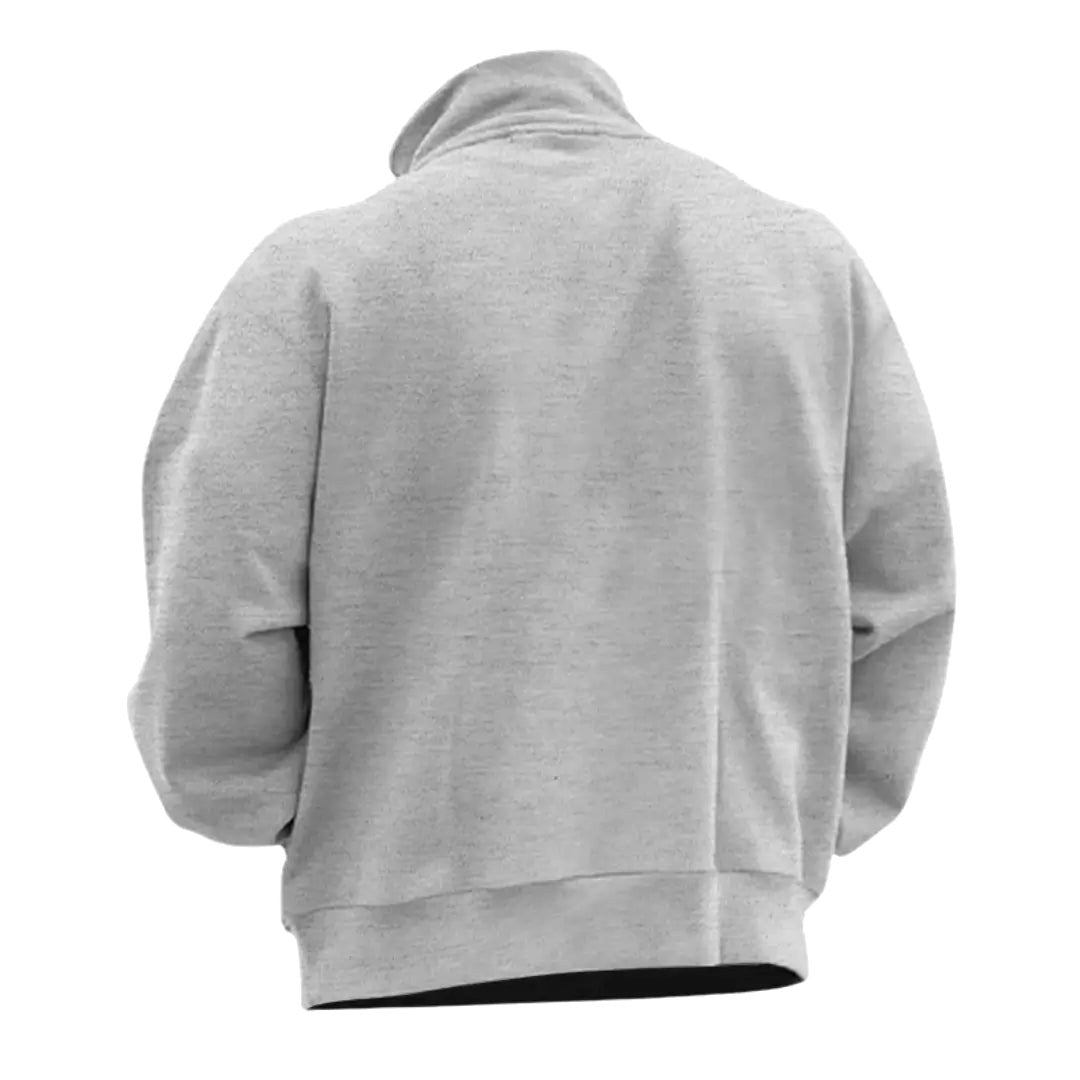 Lorenz | Men's Jumper with Zip, Lightweight Knit Jumper | Everlasting Boutique | Light Grey