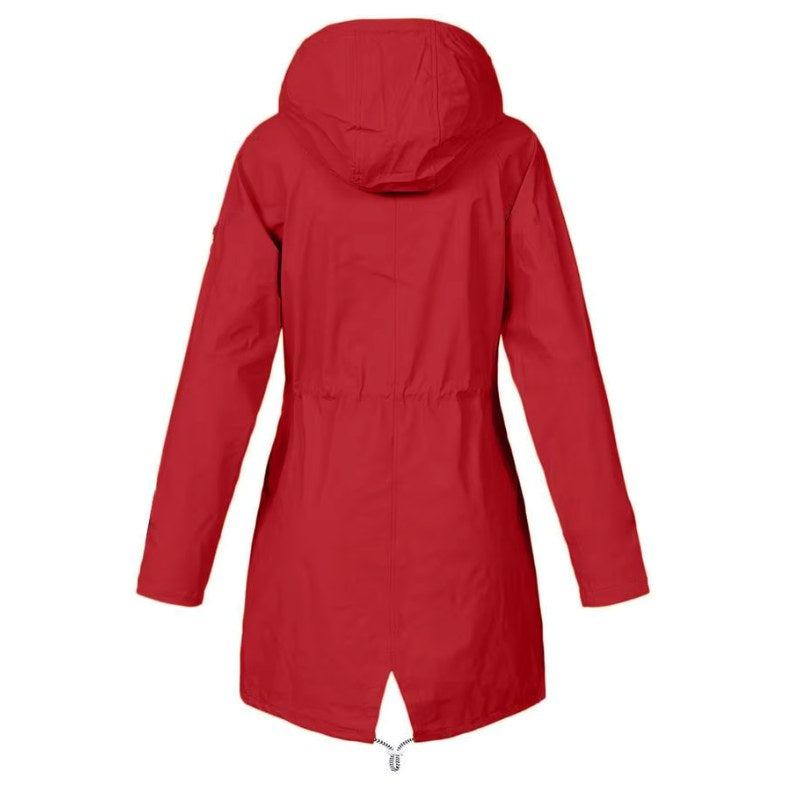 Lorraine | Women's Hooded Lightweight Raincoat, Water-Resistant Windproof Coat | Everlasting Boutique