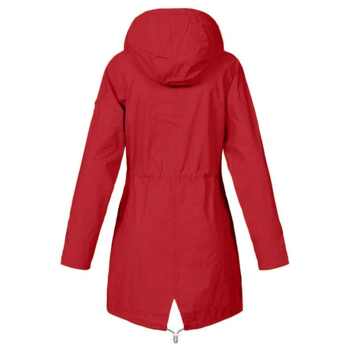 Lorraine | Women's Hooded Lightweight Raincoat, Water-Resistant Windproof Coat | Everlasting Boutique