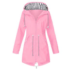 Lorraine | Women's Hooded Lightweight Raincoat, Water-Resistant Windproof Coat | Everlasting Boutique