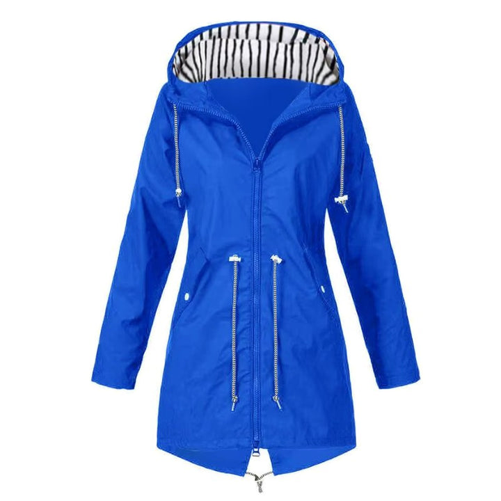 Lorraine | Women's Hooded Lightweight Raincoat, Water-Resistant Windproof Coat | Everlasting Boutique