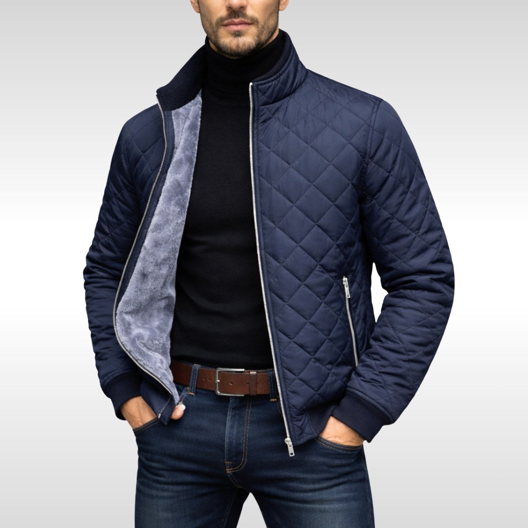 Lothar | Men's Quilted Jacket with Warming Function, Autumn Quilted Jacket | Everlasting Boutique | Navy Blue