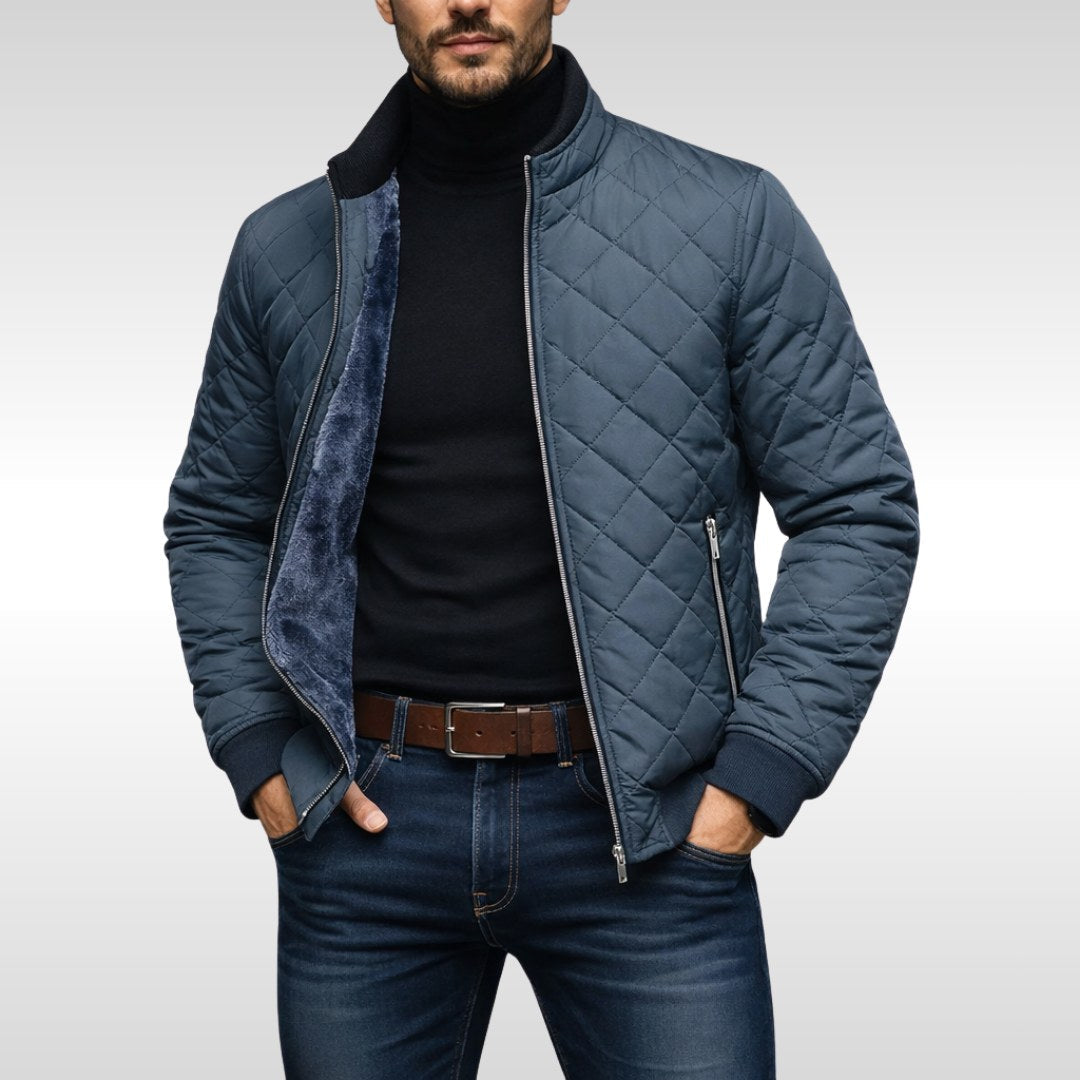 Lothar | Men's Quilted Jacket with Warming Function, Autumn Quilted Jacket | Everlasting Boutique | Navy Blue