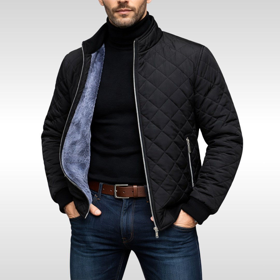 Lothar | Men's Quilted Jacket with Warming Function, Autumn Quilted Jacket | Everlasting Boutique | Navy Blue
