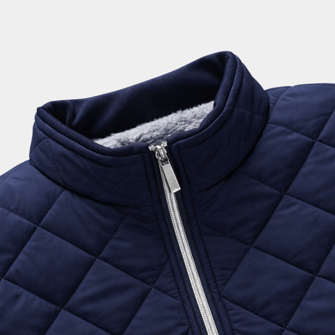 Lothar | Men's Quilted Jacket with Warming Function, Autumn Quilted Jacket | Everlasting Boutique | Navy Blue