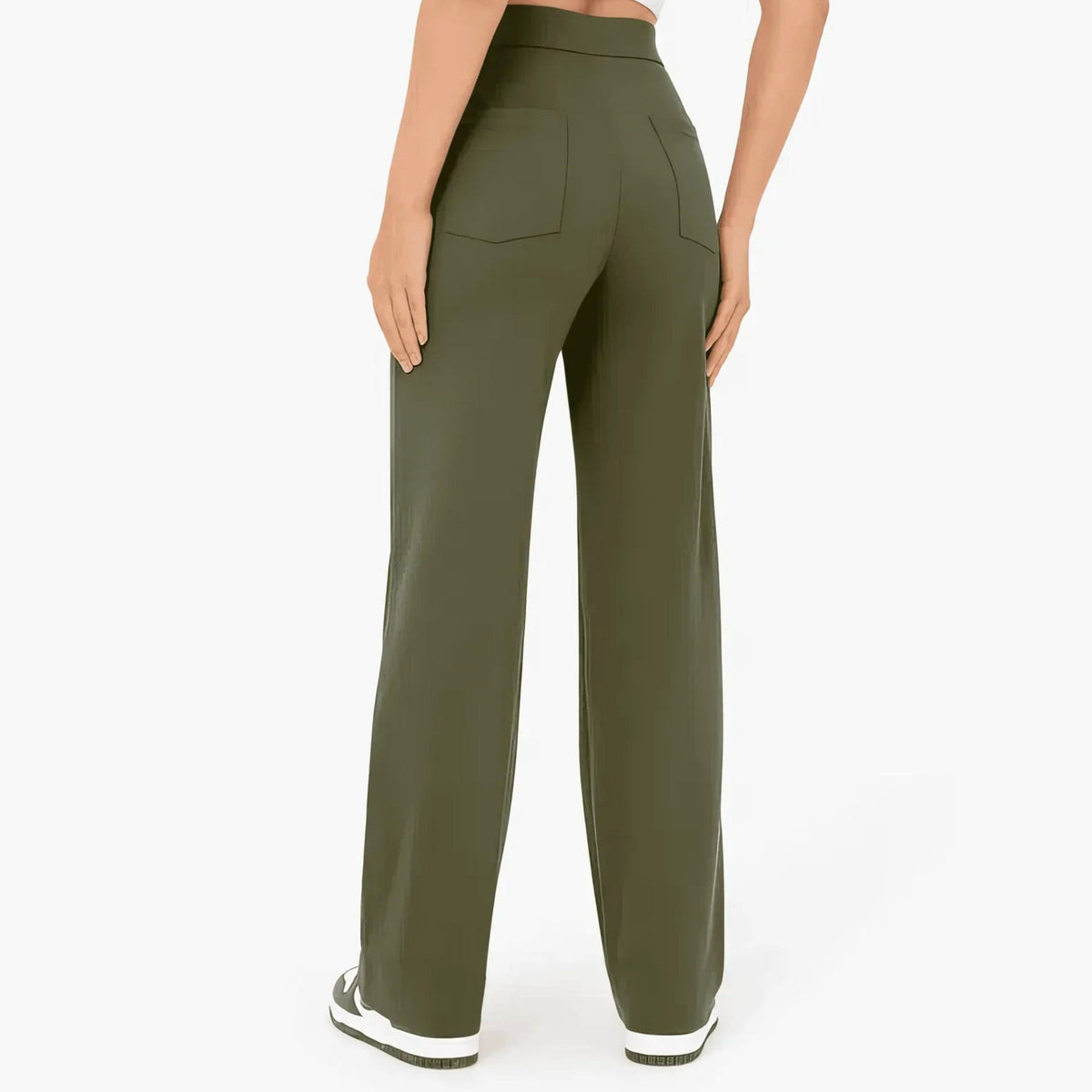 Lottie | Women's High-Waist Stretch Trousers, Comfortable Everyday Trousers | Everlasting Boutique