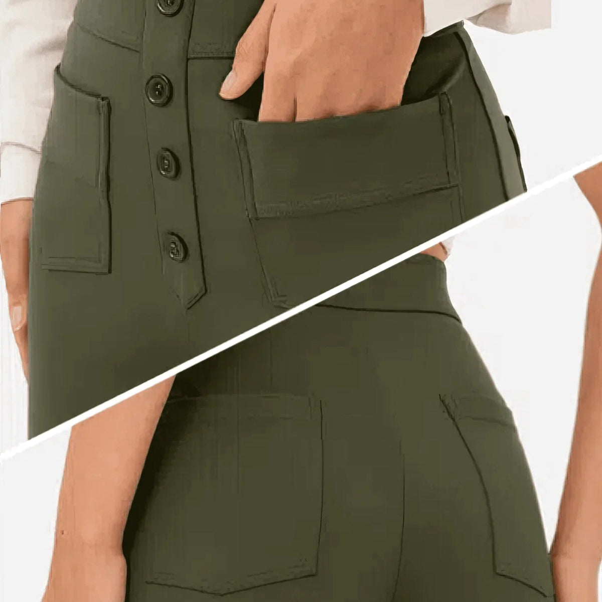 Lottie | Women's High-Waist Stretch Trousers, Comfortable Everyday Trousers | Everlasting Boutique