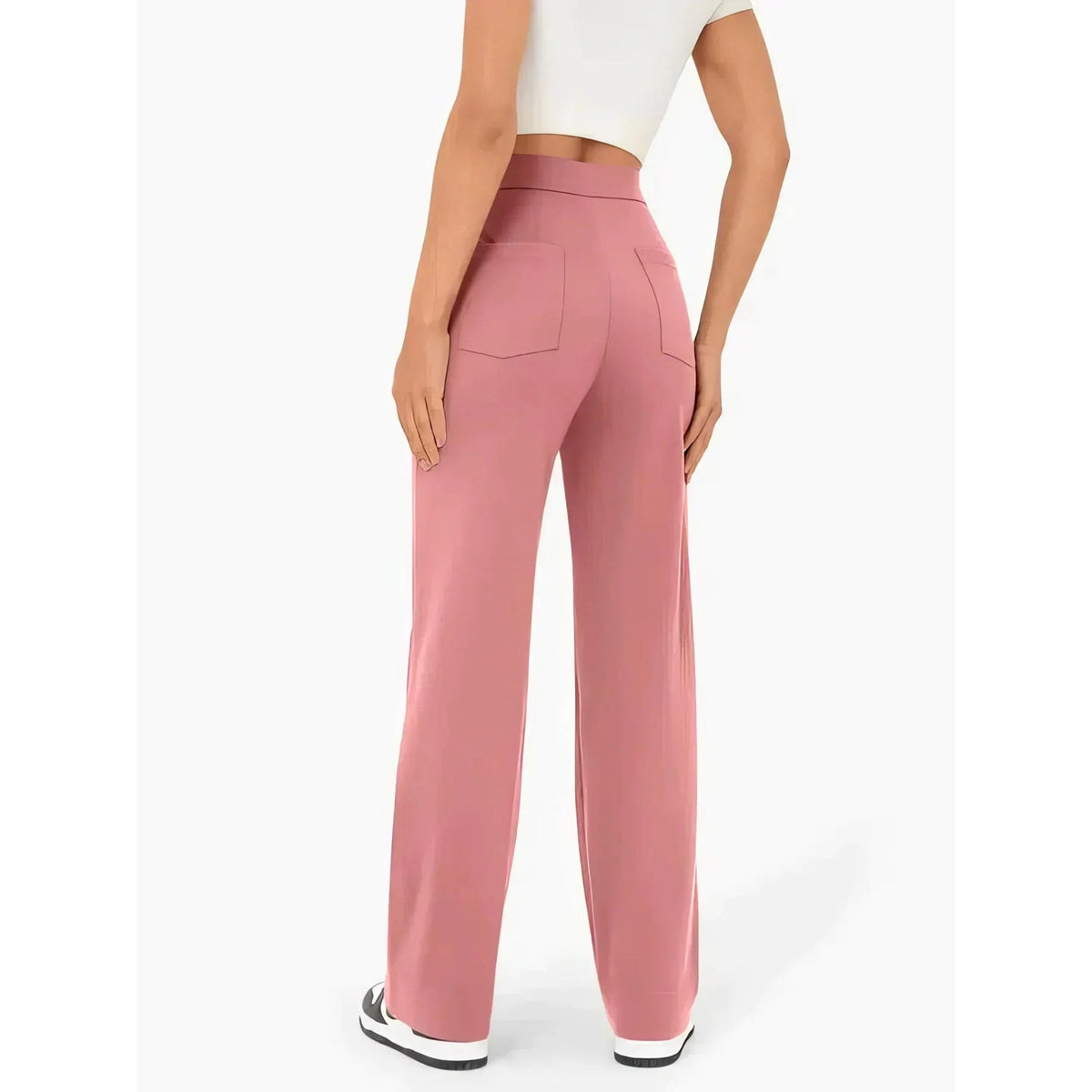 Lottie | Women's High-Waist Stretch Trousers, Comfortable Everyday Trousers | Everlasting Boutique