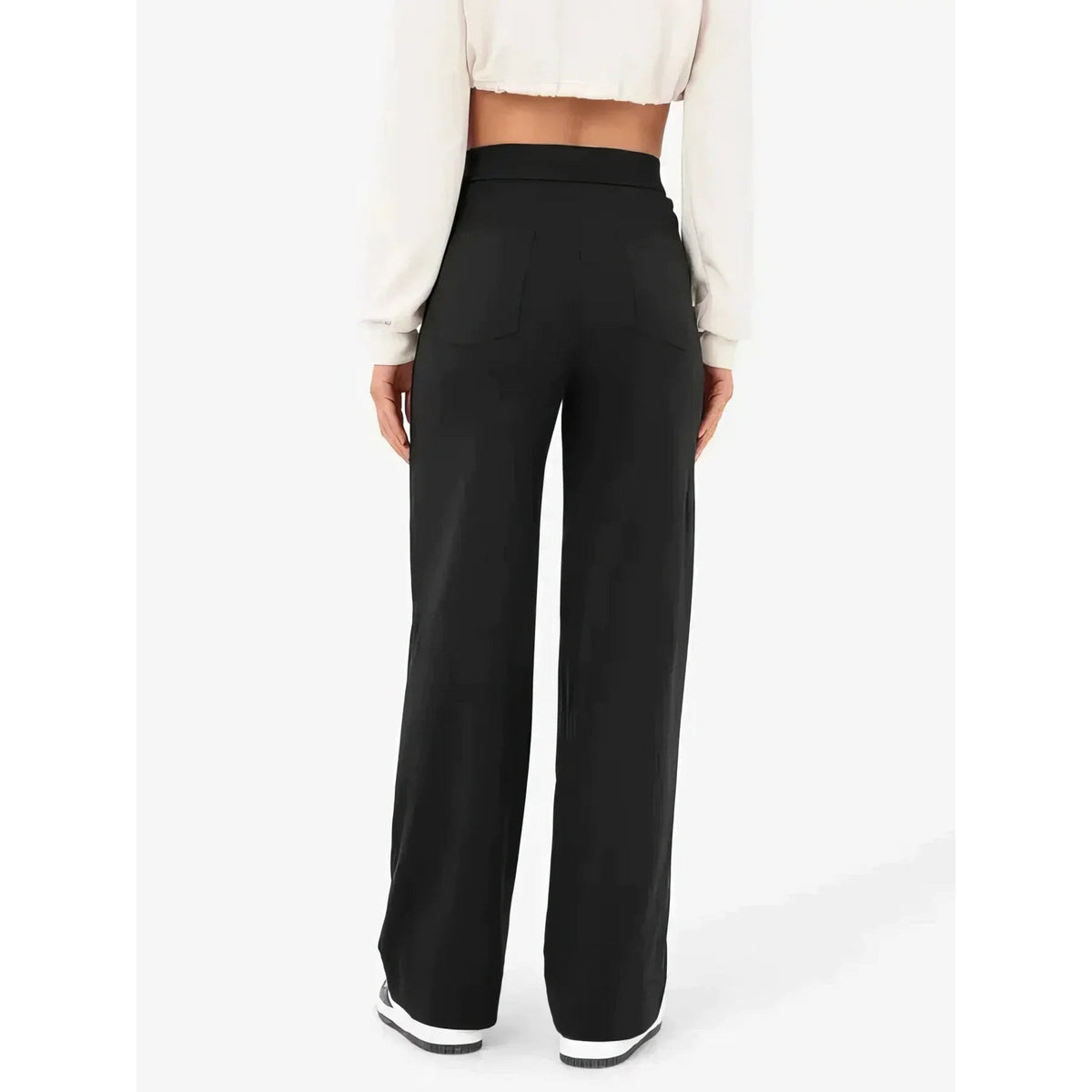 Lottie | Women's High-Waist Stretch Trousers, Comfortable Everyday Trousers | Everlasting Boutique