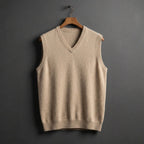 Louis | Men's Cashmere-Blend V-Neck Vest, Layering Jumper | Everlasting Boutique