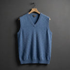 Louis | Men's Cashmere-Blend V-Neck Vest, Layering Jumper | Everlasting Boutique