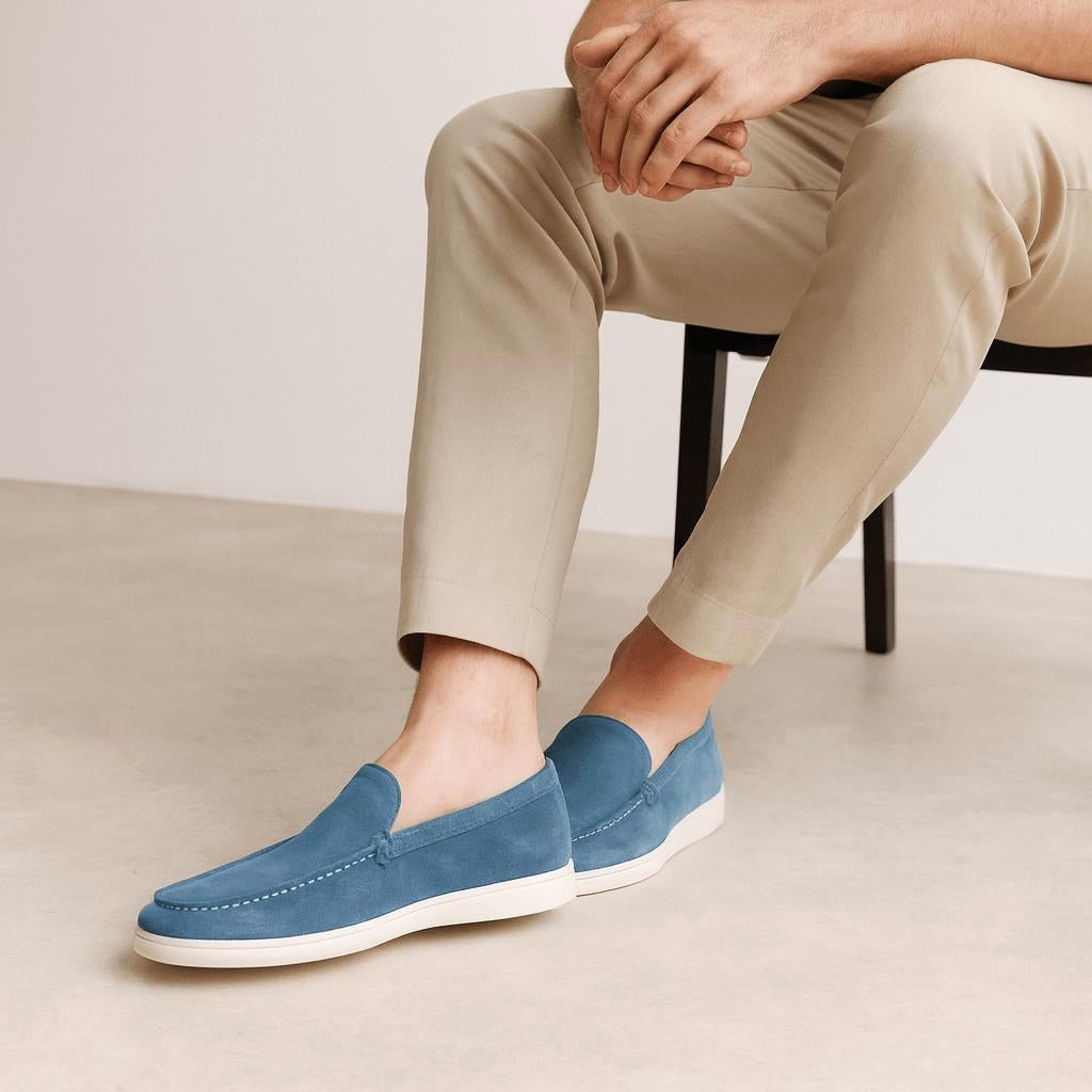 Lucas | Men's Suede-Effect Slip-On Loafers, Comfortable Daily Wear Shoes | Everlasting Boutique
