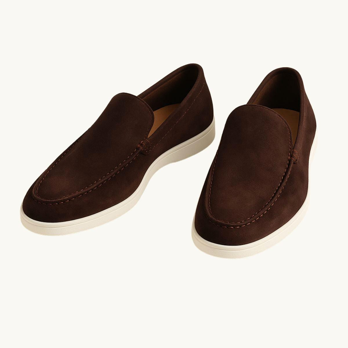 Lucas | Men's Suede-Effect Slip-On Loafers, Comfortable Daily Wear Shoes | Everlasting Boutique