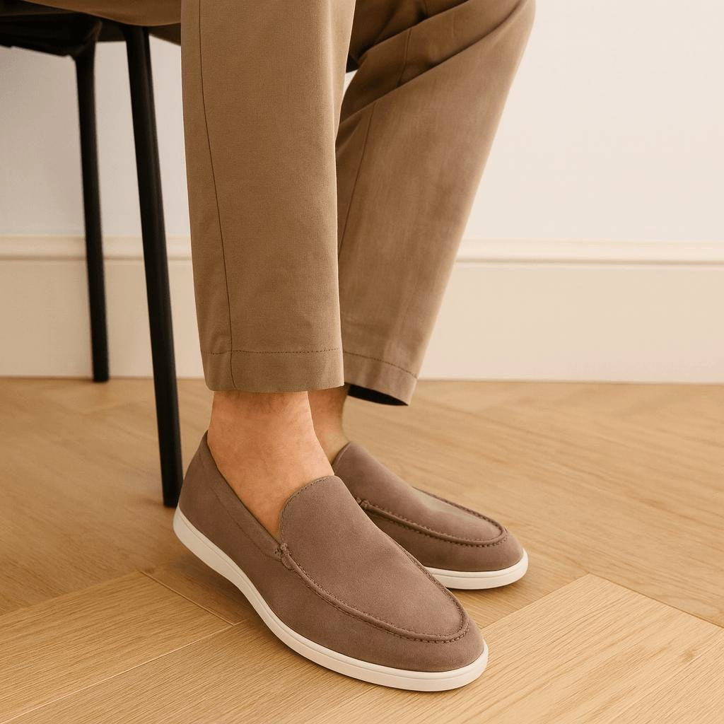 Lucas | Men's Suede-Effect Slip-On Loafers, Comfortable Daily Wear Shoes | Everlasting Boutique