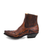 Lucas | Men's Vintage Cowboy Boots with Stitching, Western Boots | Everlasting Boutique | Brown