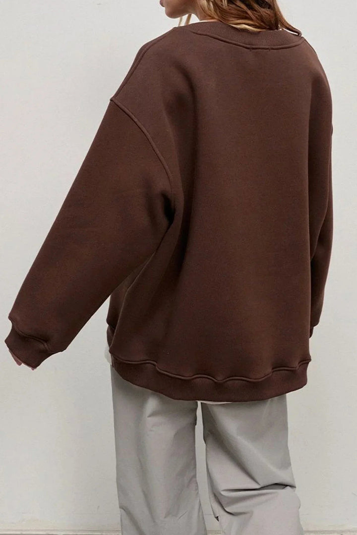 Lucienne | Women's Oversized Round-Neck Sweatshirt, Perfect for Everyday Wear | Everlasting Boutique