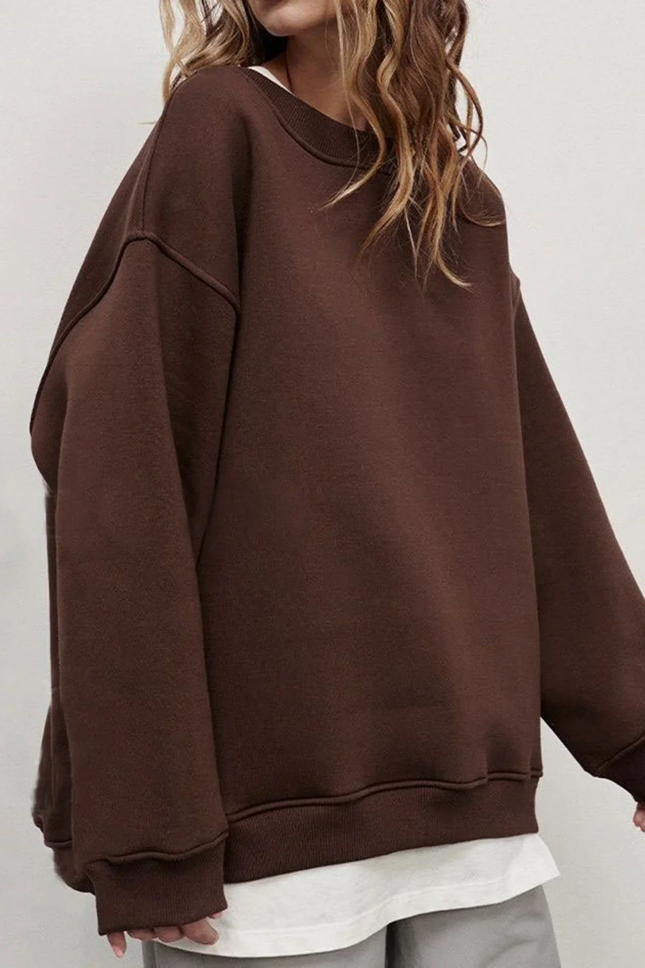 Lucienne | Women's Oversized Round-Neck Sweatshirt, Perfect for Everyday Wear | Everlasting Boutique