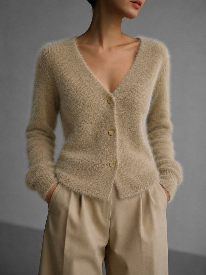 Lucile | Women's Oversized Button-Up Cardigan, Relaxed Knit Cardigan | Everlasting Boutique | Grey