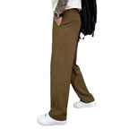 Ludwig | Men's Straight Leg Trousers with Front Pleats, Elegant Wide-Leg Trousers | Everlasting Boutique | Black