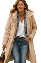 Luisa | Women's Long Hooded Padded Coat, Sherpa-Lined Winter Coat | Everlasting Boutique | Black