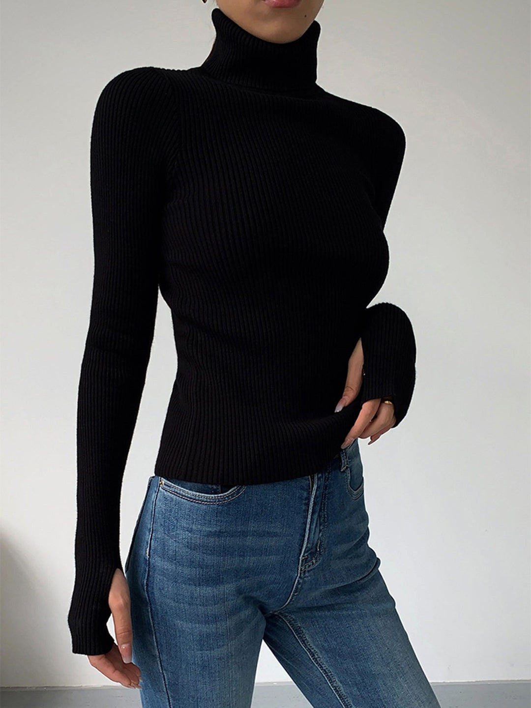 Madeleine | Women's Ribbed Turtleneck Jumper, Perfect for Everyday Wear | Everlasting Boutique