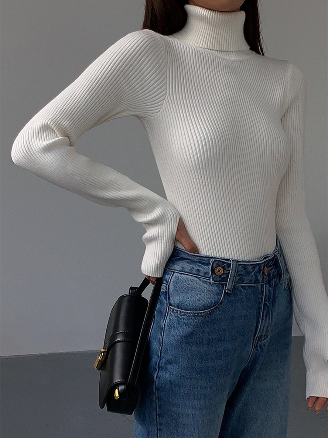 Madeleine | Women's Ribbed Turtleneck Jumper, Perfect for Everyday Wear | Everlasting Boutique