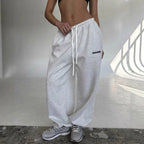 Maelle | Women's Baggy-Fit Sweatpants with Side Stripe, Wide-Leg Lounge Trousers | Everlasting Boutique | Yellow