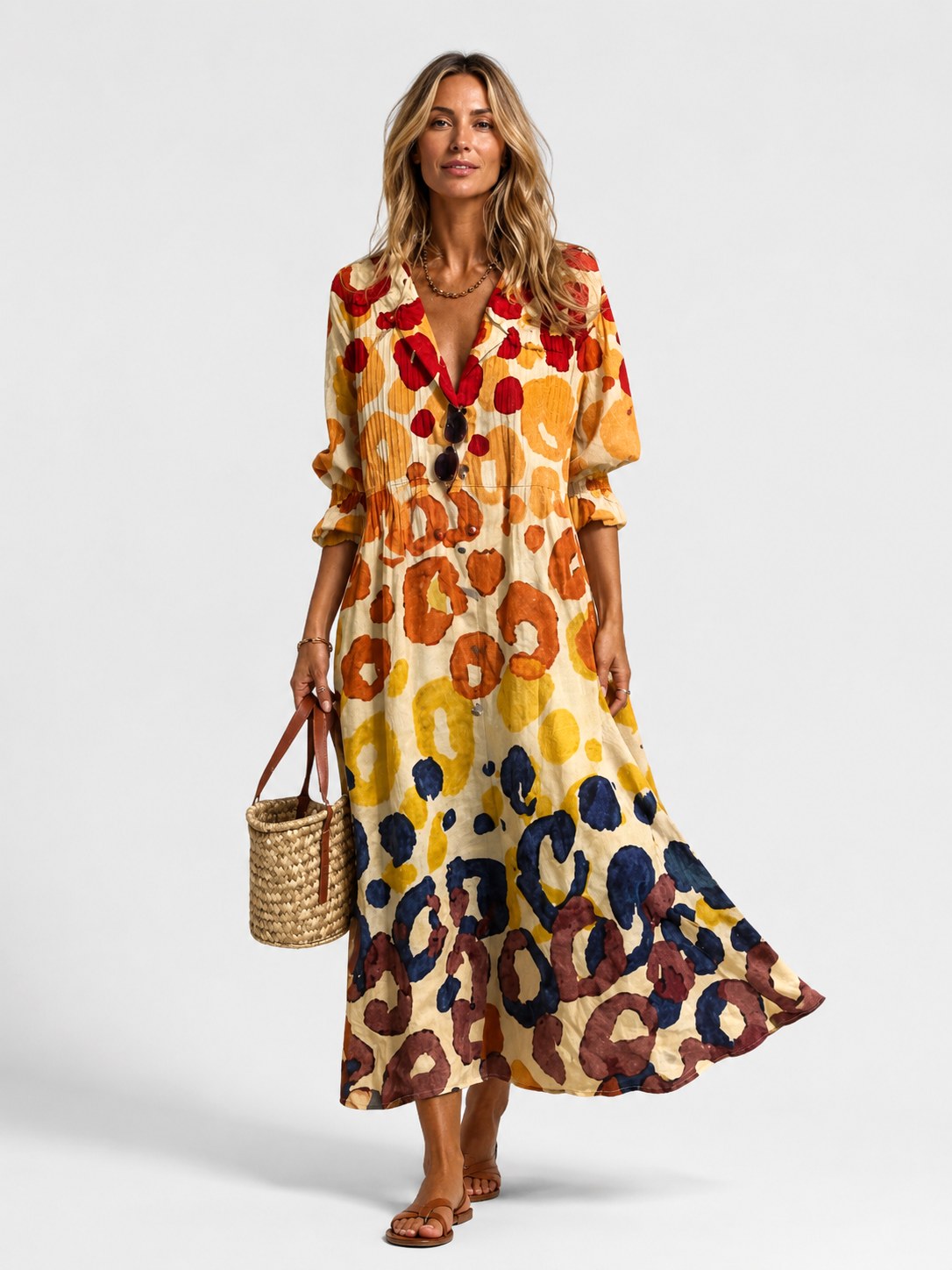 Maisie | Women's Printed Shirt Dress, Relaxed-Fit Everyday Dress | Everlasting Boutique | Multi
