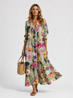 Maisie | Women's Printed Shirt Dress, Relaxed-Fit Everyday Dress | Everlasting Boutique | Orange
