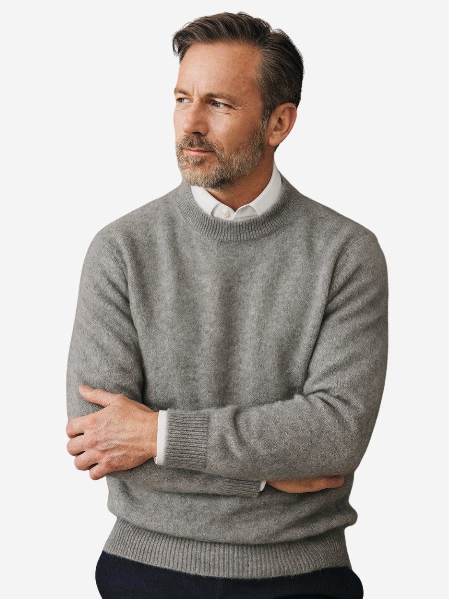Malcolm | Men's Cashmere Pullover Jumper, Lightweight Knit Jumper | Everlasting Boutique