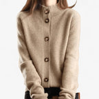 Mallory | Women's Cashmere Cardigan, Classic Button-Front Cardigan | Animated Apparel