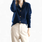 Mallory | Women's Cashmere Cardigan, Classic Button-Front Cardigan | Animated Apparel