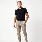 Mark | Men's Windowpane-Pattern Trousers – Elegant Business Trousers | Everlasting Boutique