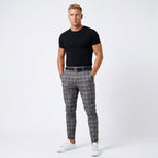 Mark | Men's Windowpane-Pattern Trousers – Elegant Business Trousers | Everlasting Boutique
