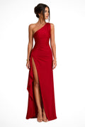 Margot | Women's One-Shoulder Maxi Dress with Side Split, Evening Maxi Dress | Everlasting Boutique