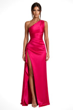 Margot | Women's One-Shoulder Maxi Dress with Side Split, Evening Maxi Dress | Everlasting Boutique
