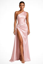 Margot | Women's One-Shoulder Maxi Dress with Side Split, Evening Maxi Dress | Everlasting Boutique