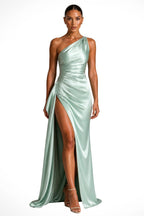 Margot | Women's One-Shoulder Maxi Dress with Side Split, Evening Maxi Dress | Everlasting Boutique