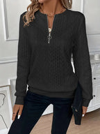 Margot | Women's Quarter-Zip Knit Jumper, Perfect for Everyday Wear | Everlasting Boutique