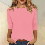 Margot | Women's Relaxed Fit Long Sleeve Top, Round Neck Everyday Top | Everlasting Boutique