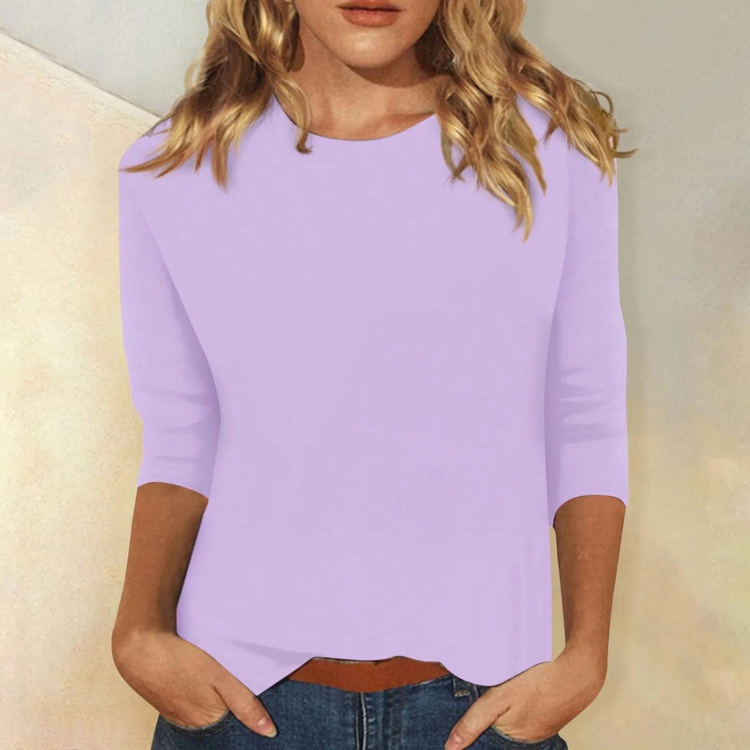 Margot | Women's Relaxed Fit Long Sleeve Top, Round Neck Everyday Top | Everlasting Boutique
