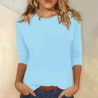 Margot | Women's Relaxed Fit Long Sleeve Top, Round Neck Everyday Top | Everlasting Boutique