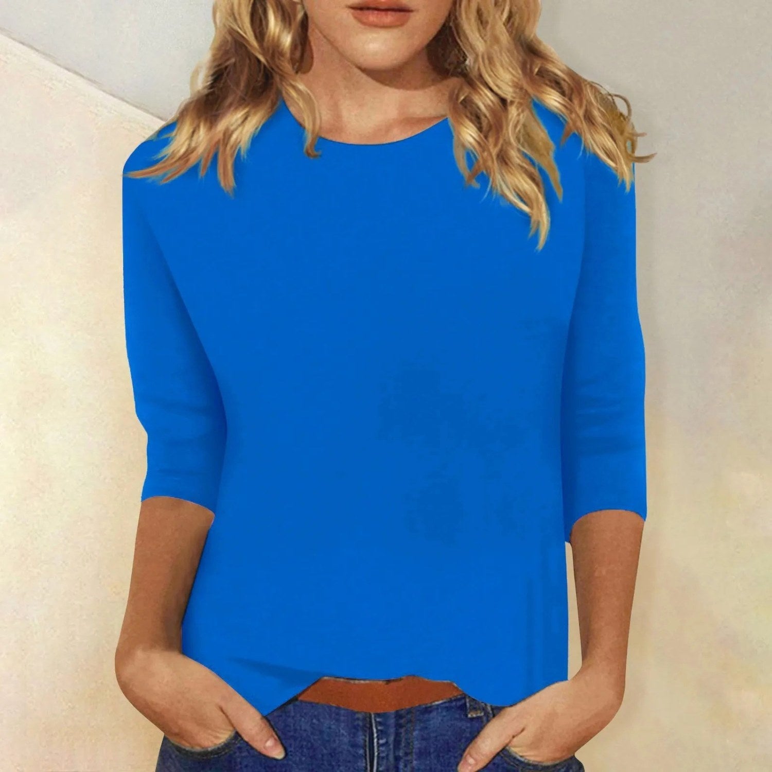 Margot | Women's Relaxed Fit Long Sleeve Top, Round Neck Everyday Top | Everlasting Boutique