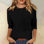 Margot | Women's Relaxed Fit Long Sleeve Top, Round Neck Everyday Top | Everlasting Boutique