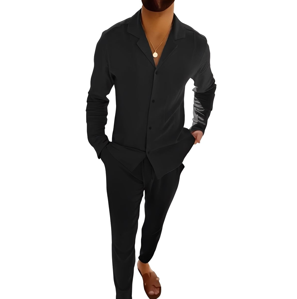 Marcus | Men's Two-Piece Set with Polo Shirt and Pants, Lightweight Set | Everlasting Boutique