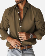 Markus | Smart Men's Shirt with Shape Retention, Durable Everyday Shirt | Everlasting Boutique | Grey